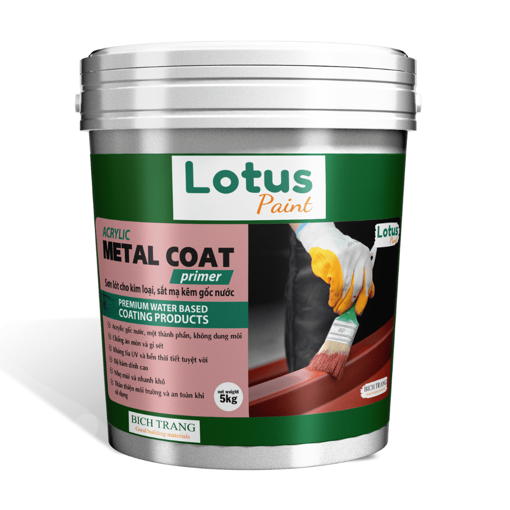 Lotus Metal Coat Primer — sơn lót chống gỉ gốc nước cho sắt thép